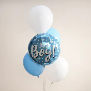 Baby Boy Balloons | White and Blue
