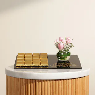 Floward Eid Mubarak Chocolate and Joyful Flower Vase Floward Eid Mubarak Chocolate and Joyful Flower Vase