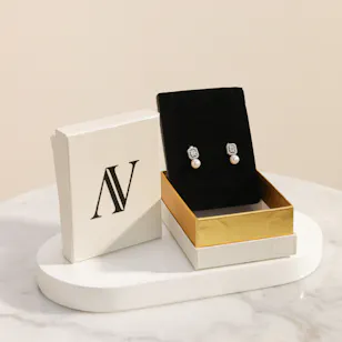AV Jewelry Gold and Pearl Earrings AV Jewelry Gold and Pearl Earrings