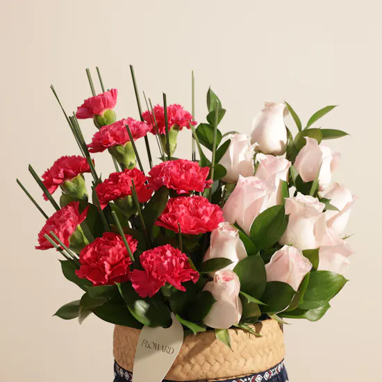 Blushing Harmony Flower Vase