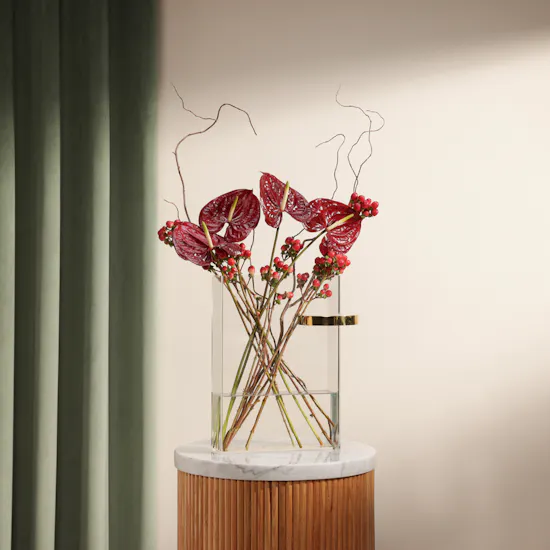 Sunset Rouge Flowers Vase