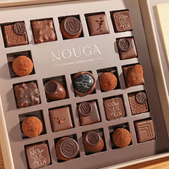 Nouga Get Well Soon Bonbons Chocolates Classic Square Box