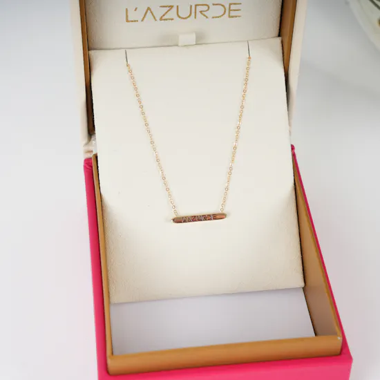 L'azurde Iconic Brand Gold Necklace | Roses Vase