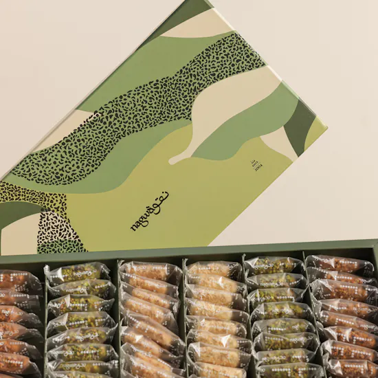 Nagwa Wrapped Rahash Wafer Biscuit Box | Blush Serenity Flowers