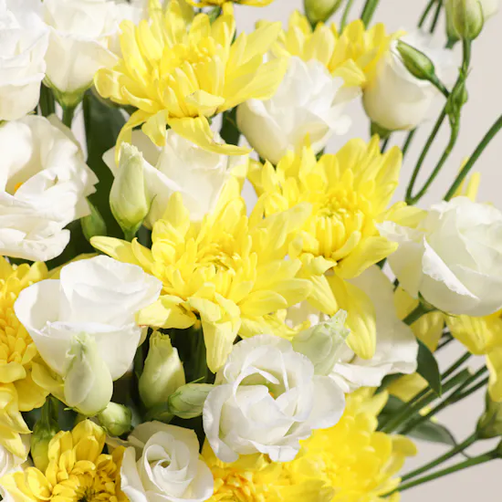 Personalized Get Well Soon Flowers Creamy Vase