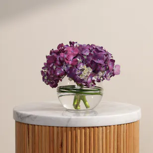 Warm Purple Hydrangea Vase