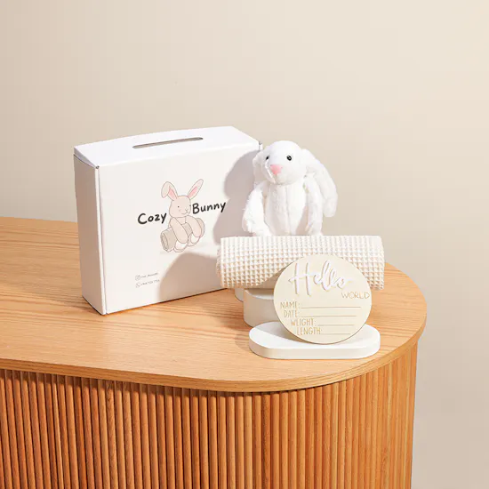 Cozy Bunny Newborn Giftset | Beige