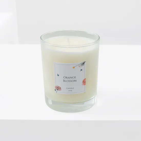 Orange Blossom Candle | Pink Alstroemeria