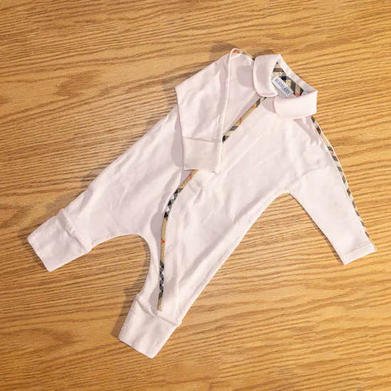 Burberry Pink Cotton Three-piece Newborn Baby Girl Gift Set