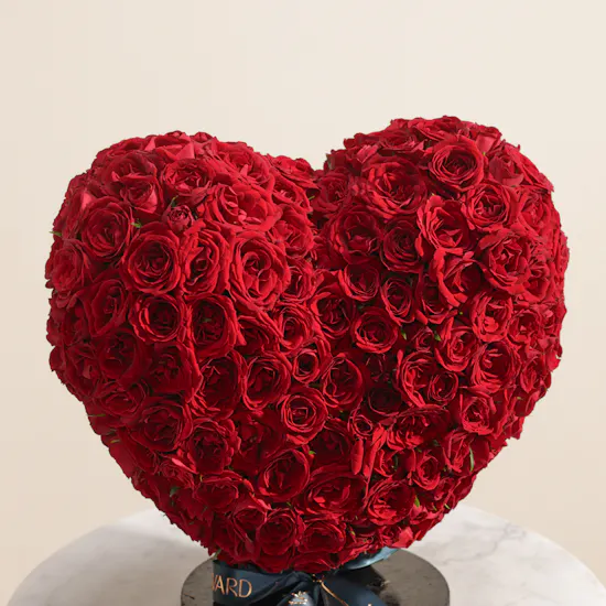 Enchanting Red Baby Rose Heart