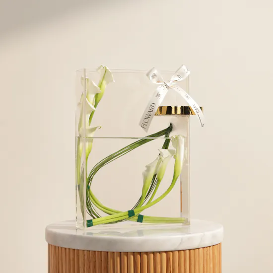 Charm White Calla Vase