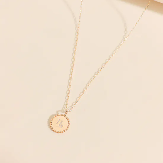 Midad Capricorn Gold Necklace with Diamond