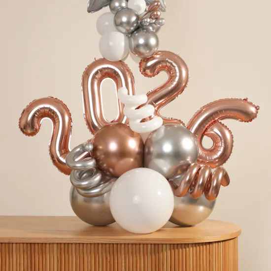 Balloonizer Happy New Year Rose Gold Balloon Set