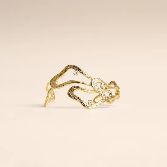 Lynyer Celestial Whispers Gold-plated Bracelet and Earring Set