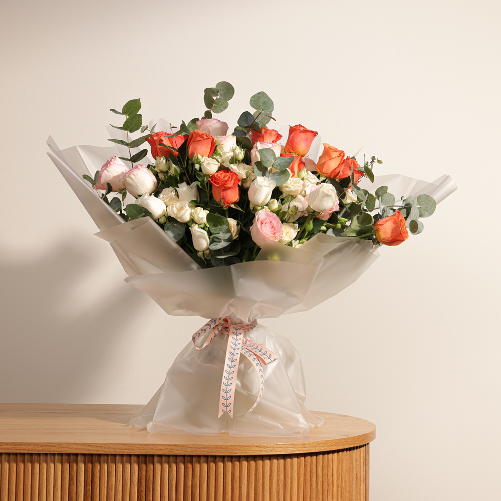 Happiness Bouquet | White Wrap