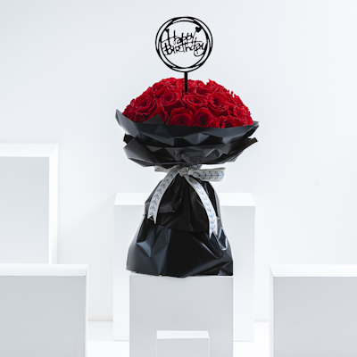35 Red roses HBD