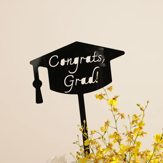 Abucci Graduation Blush Chocolate Box and Charming Flowers
