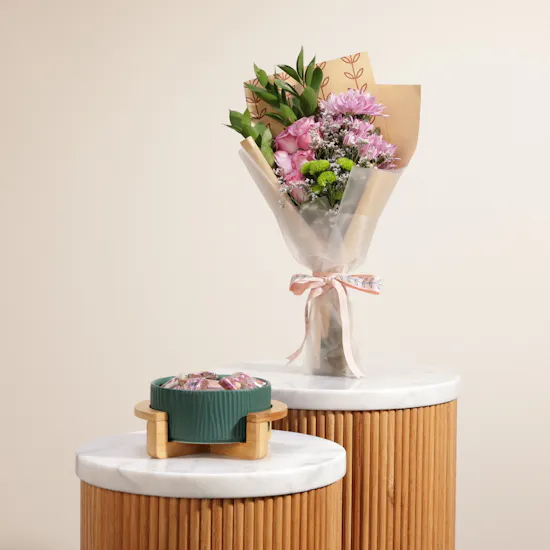 Floward Chocolates Bowl | Blooms Bouquet
