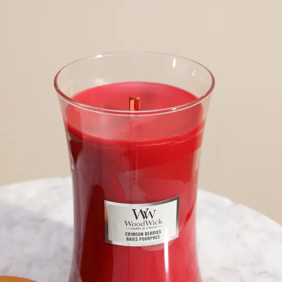 WoodWick Crimson Berries Large Hourglass Candle | 609 gm