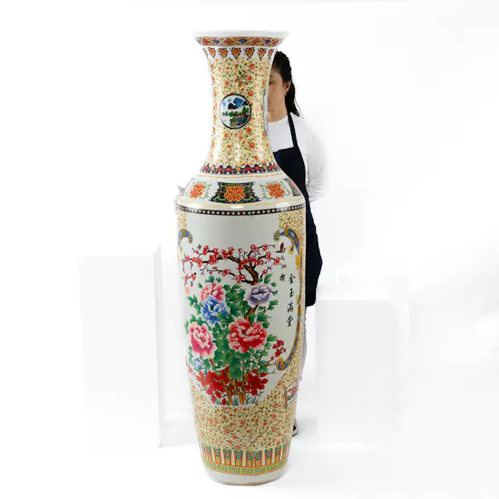 Classic Magnolia Gold Buds Vase | 160 cm