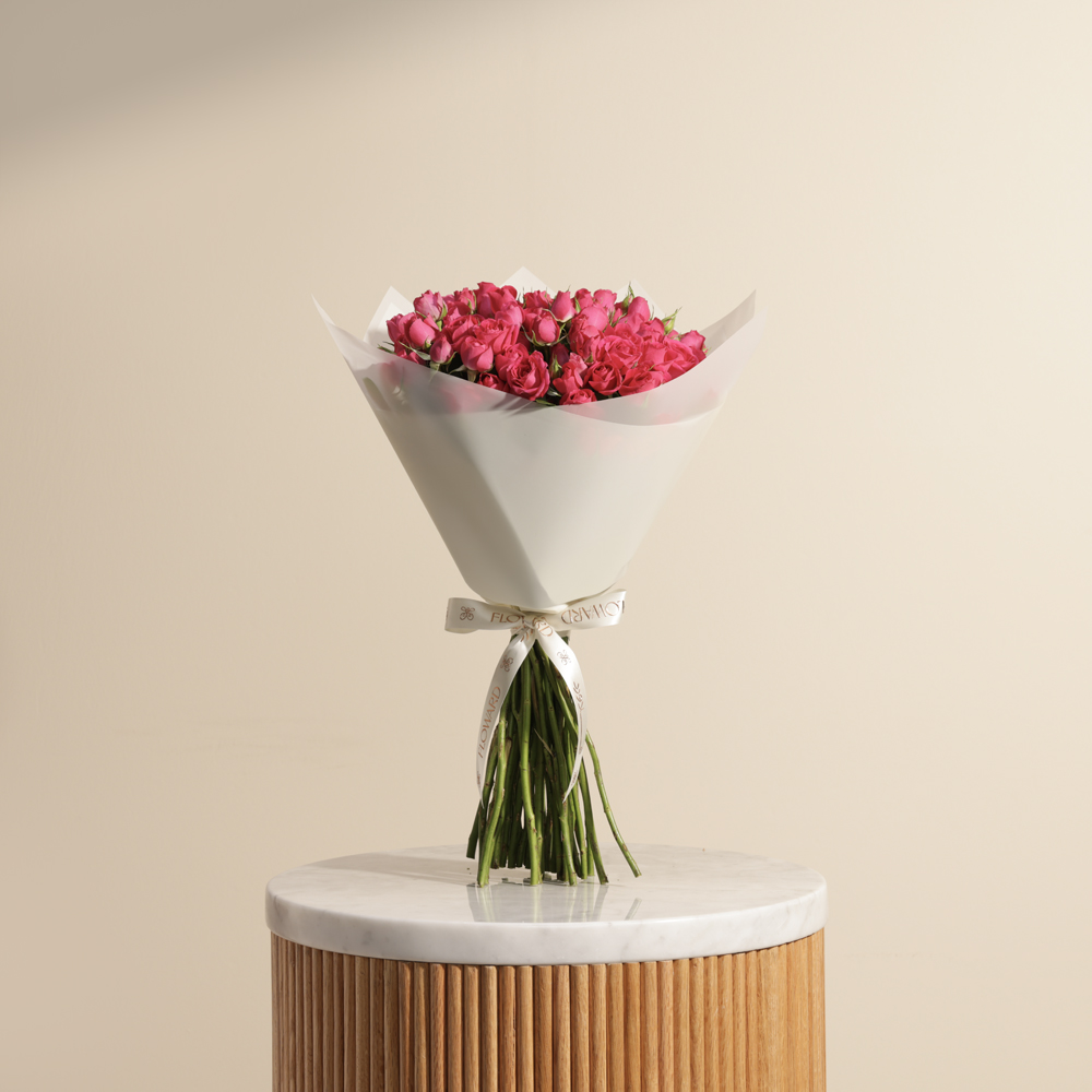 Chic Fuchsia Baby Rose Bouquet