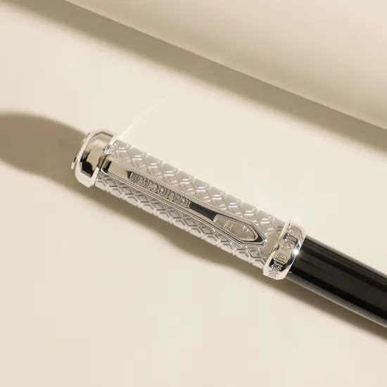 Roberto Cavalli Silver and Black Elegant Pen