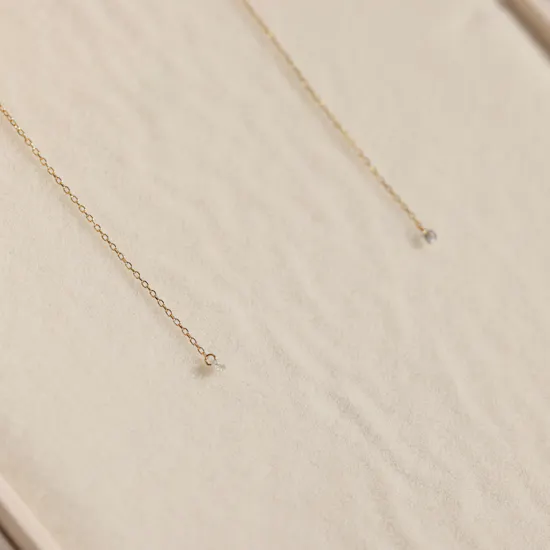 Persée Danaé Diamond Chain Line Earrings