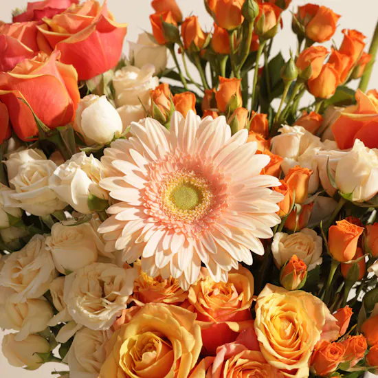 Peach Celebration Flower Vase
