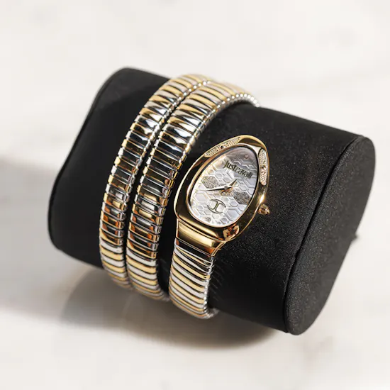 Just Cavalli Double Wrap Gold & Silver Women Watch