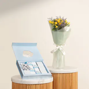 Patchi Chocolate Baby Boy Balloon Box | Pure Joy Flower Bouquet