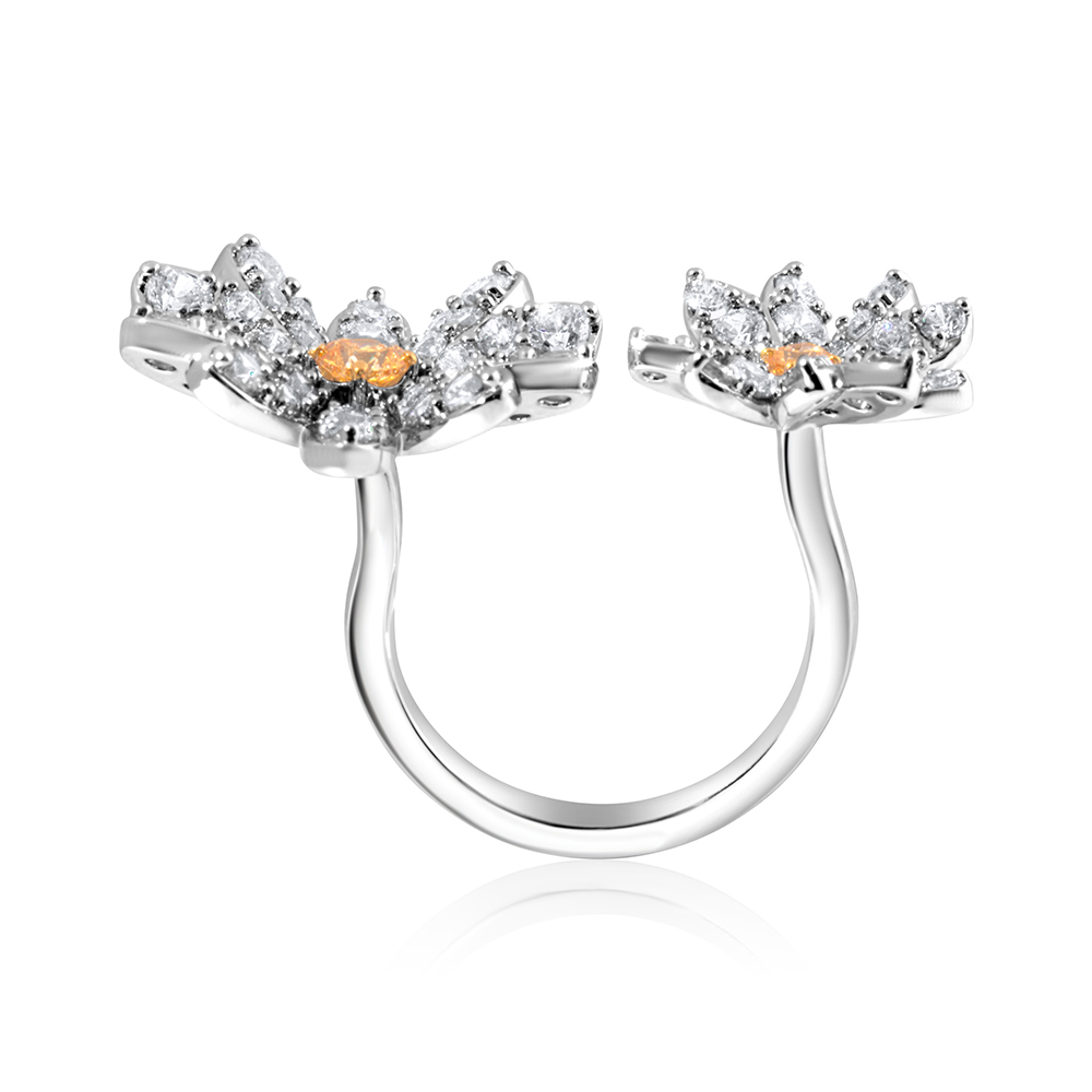 Lady flower clearance ring swarovski