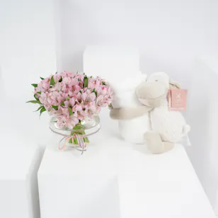Floward Sheep Toy with Blanket | Alstroemeria