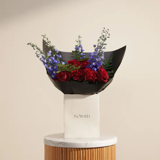 Crimson Whisper Flowers Bouquet