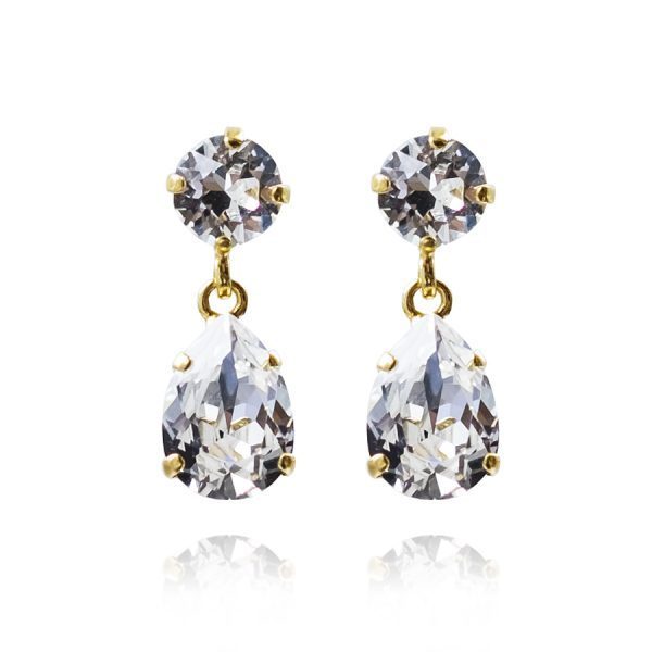 Caroline Mini Drop Earrings |Crystal