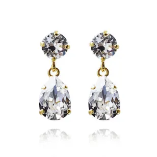 Caroline Mini Drop Earrings |Crystal