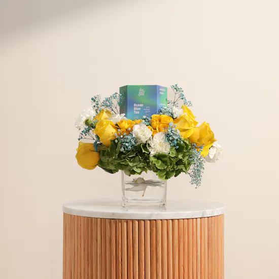 Feel Good Tea Ocean Blue Tea | Cheerfull Flowers Bouquet