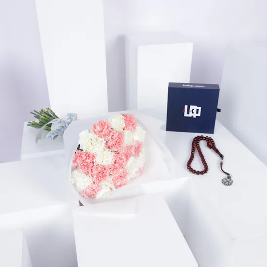 Kun Maroon Misbaha | Carnation Bouquet