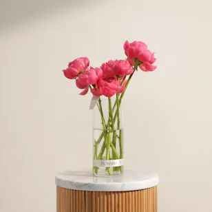 Magical Peony Coral Charm Vase