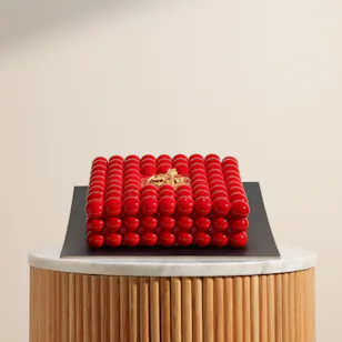 Dinara Kasko Salted Caramel Red Spheres Cake