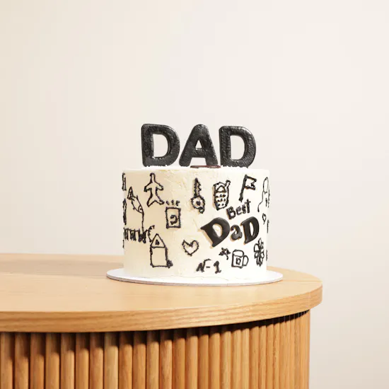 Crumbles Best Dad Cake | Peach Flowers