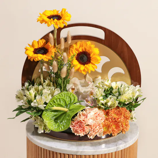 Festive Full Moon Flower Tray