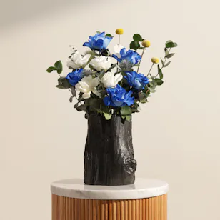 Blue Forest Flower Vase