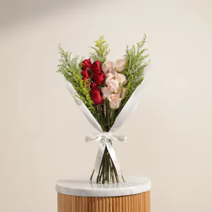 Red and Blush Pink Rose Bouquet Red and Blush Pink Rose Bouquet