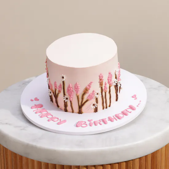 Floward Pink Birthday Cake | Red velvet