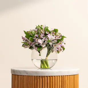 Whispers of Violet Flowers Vase