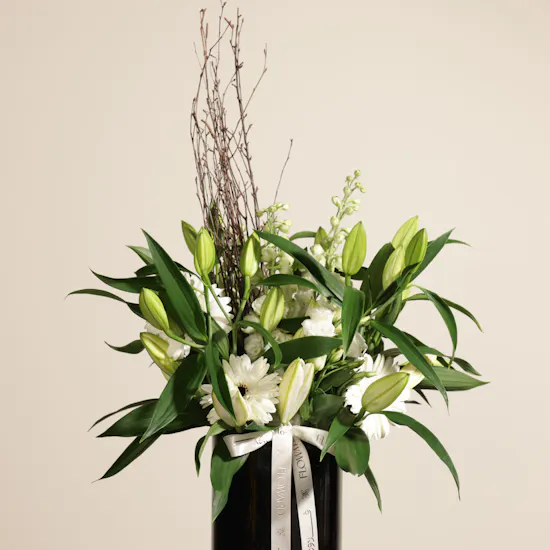 Whispers of White Flowers Vase