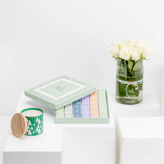 Floward Chocolates | New Year Candle & Roses