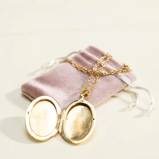 Hrh Gold-plated Always Oval Locket Necklace