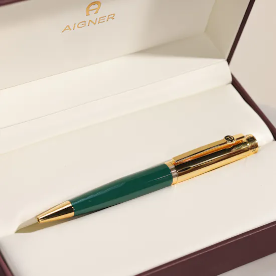 Aigner Fashion Green and Gold Pen
