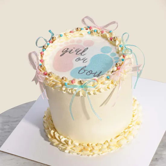 Floward Burn Away Gender Reveal Cake
